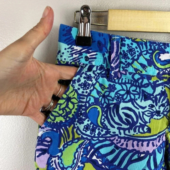Lilly Pulitzer Callahan Shorts Size 00 Cattitude Blue Preppy Vacation Resort - Picture 5 of 8